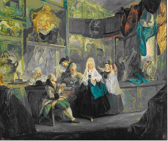 Luis Paret. La tienda del anticuario. 1772. Museo Lázaro Galdiano. Madrid.