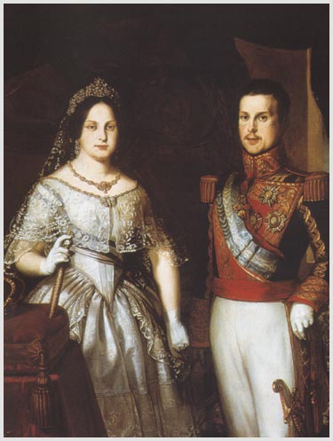 Anónimo. Isabel II y su marido Francisco de Asís.
