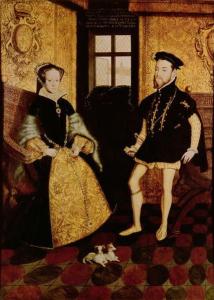 Hans Eworth. Felipe II y María Tudor, reyes de Inglaterra. 1588. Woburn Abbey. Bedfordshire