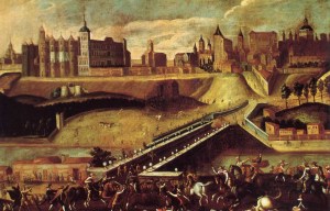 Vista Alcazar de Madrid. Siglo XVIII.