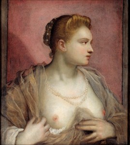 Domenico Tinttoreto. La dama que descubre el seno. Siglo XVI. Museo del Prado. Madrid.