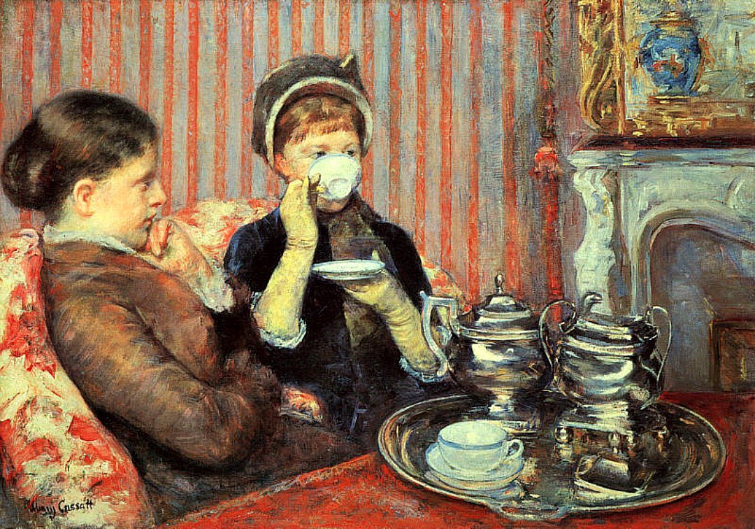 Mary Cassatt. El té de las cinco. 1880. Museo de Bellas Artes. Boston.