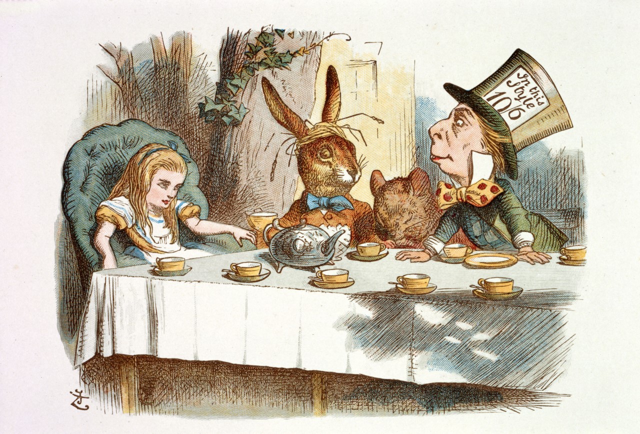 Lewis Carroll. IlustradorJohn Tenniel. Alicia en el país de las maravillas, 1890. Londres.