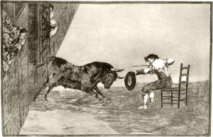 Francisco de Goya. Temeridad de Martincho en la plaza de Zaragoza. Tauromaquia. Estampa 18. 1816. Museo del Prado.