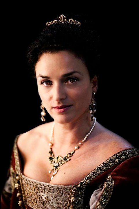 Eliana Sánchez caracterizada como Mariana de Austria.