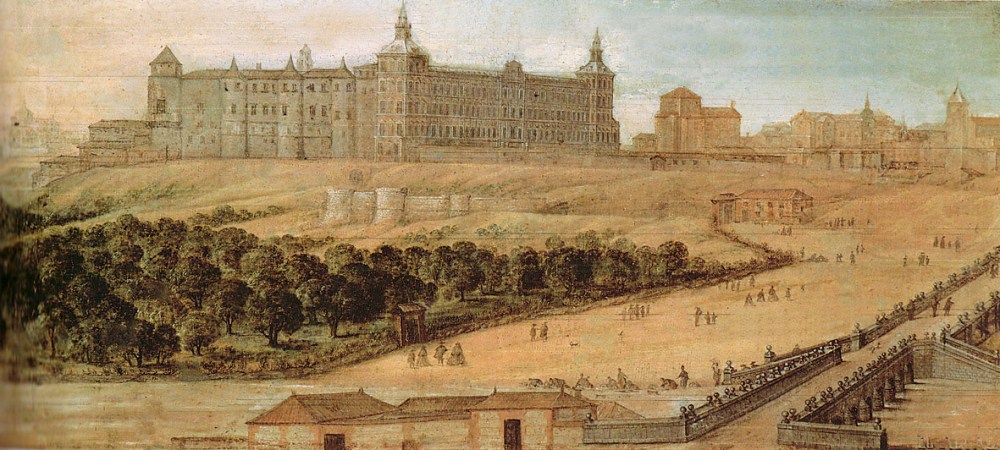 Félix Castello .Vista del Alcázar de Madrid”. Ha. 1630-40. (Museo Municipal de Madrid. Nº Inv- 3132).