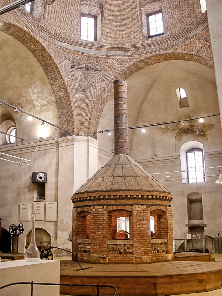 Real Fabrica de Cristales de la Granja. Cúpula y horno