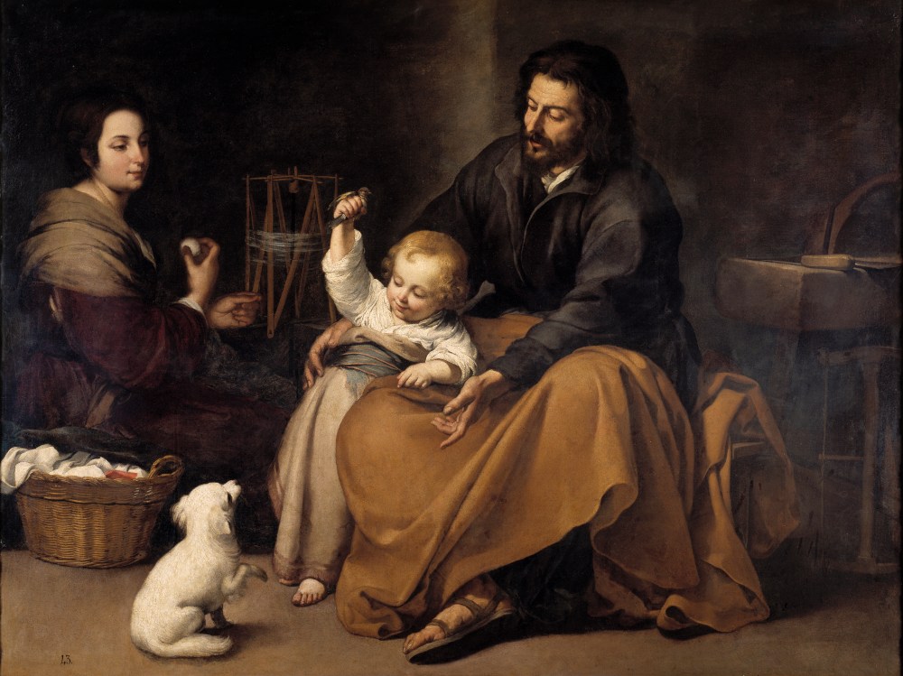Bartolomé Esteban Murillo. La sagrada familia del pajarito. Hacia 1650. Museo del Prado. Madrid.