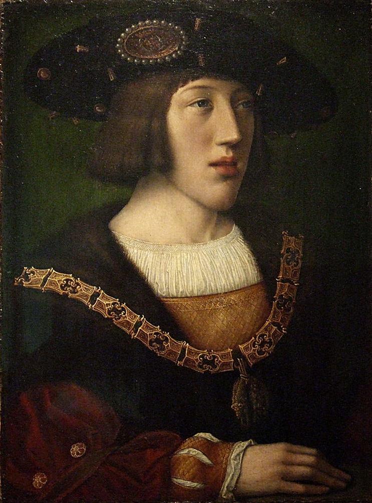 Barend van Orley. Retrato de Carlos V santo emperador romano. Después de 1515. Museo municipal de Bourg en Bresse.