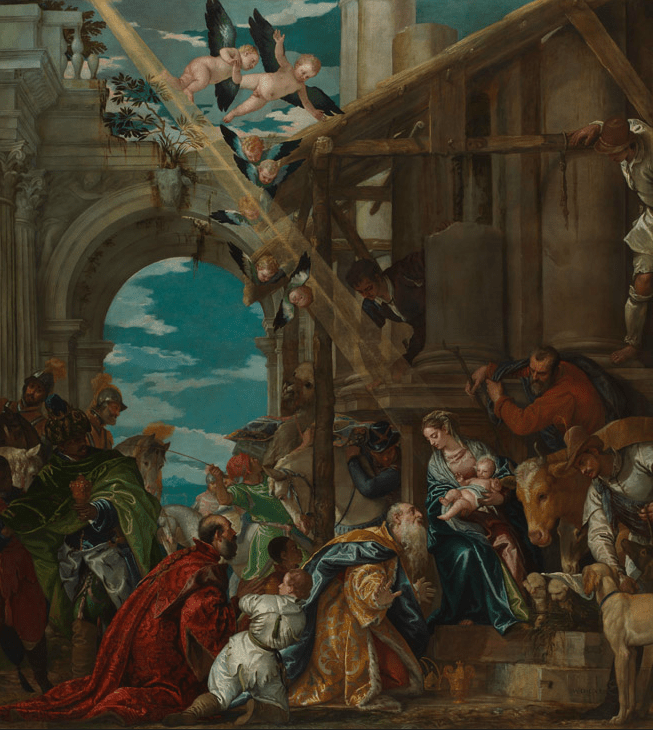 Paolo Veronés. La adoración de los Reyes. 1573. National Gallery. Londres.
