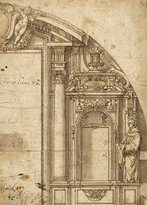 Alonso Cano. Diseño para altar con la figura de Diego de Alcalá. 1630-1635.