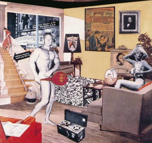 Richard Hamilton. ¿Que es lo que hizo los hogares de ayer tan distintos, tan atractivos? 1992. Colección Kunstmuseum Winterthur.