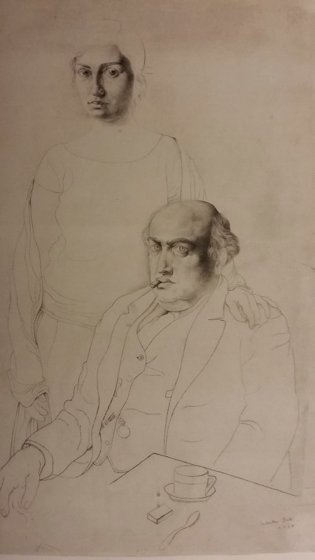 Salvador Dalí. Retrato del padre del artista y su hermana. 1925.