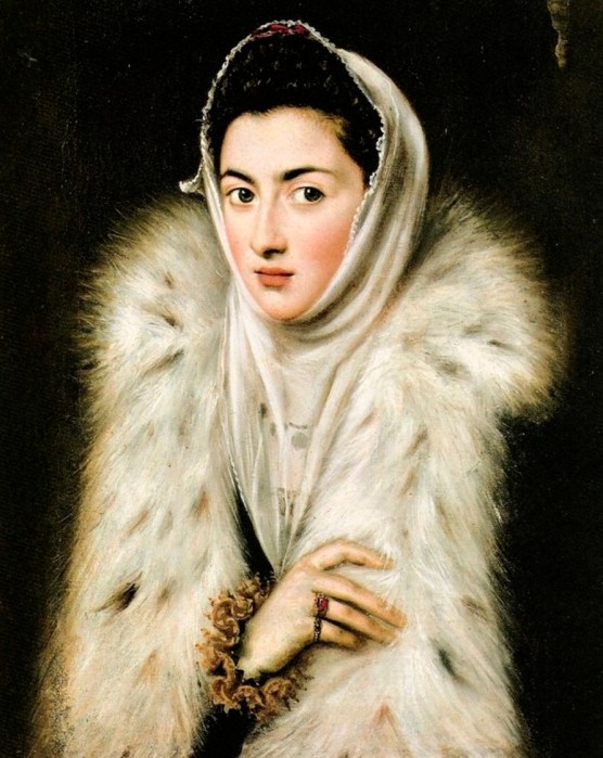 Sofonisba Anguissola. La dama del armiño. Hacia 1550 (tradicionalmente atribuia al Greco y fechada hacia 1577-1580). Pollock House. Glasgow.