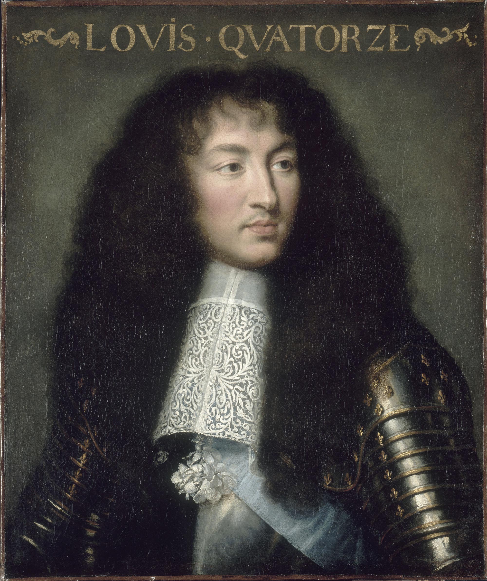Charles Le Brun (atribución). Luis XIV de Francia. 1661-1662. Palacio de Versalles. Museo de Historia de Francia. Versalles.