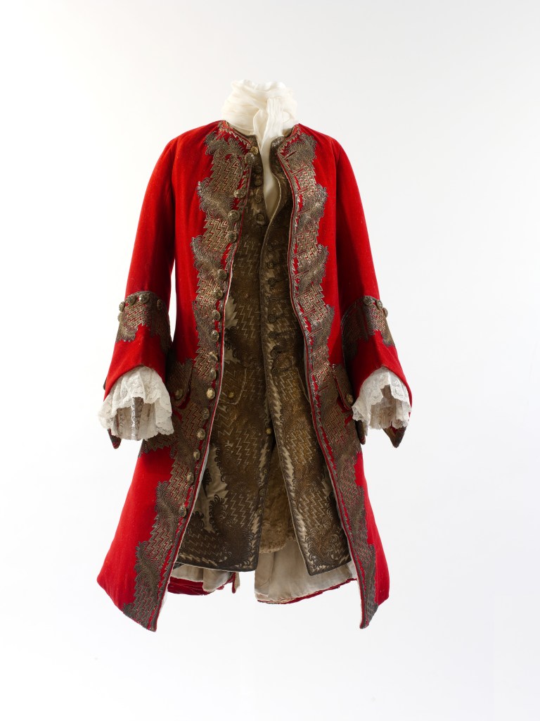 Traje masculino. Probablemente francés. Hacia 1730. Metropolitan Museum. Nueva York.