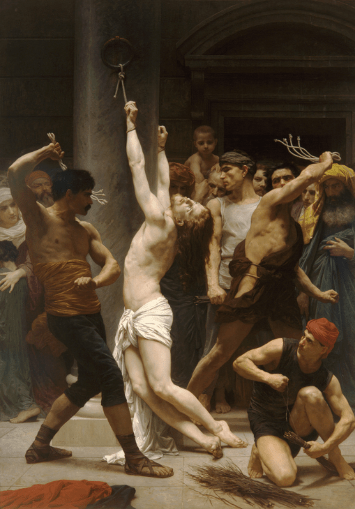 William-Adolphe Bouguereau. La flagelación de Cristo. 1880.catedral de San Luis de La Rochelle.