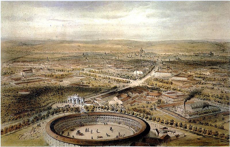 Alfred Guesdon. Plaza de toros de la Puerta de Alcalá. 1854.