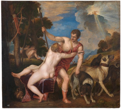 Tiziano Vecellio. Venus y Adonis. 1554. Museo del Prado. Madrid.
