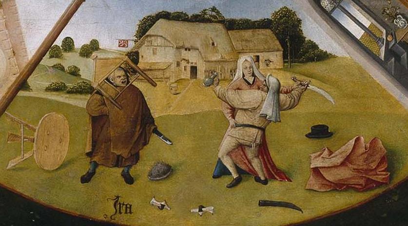 El Bosco. La ira. Mesa de los siete pecados capitales. 1485. Museo del Prado.