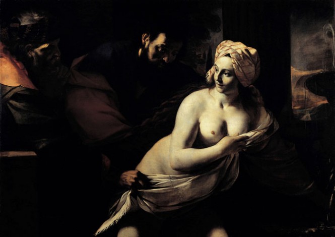 Mattia Preti . Susana y los viejos. Hacia1655-1660. Fondazione di Studi di Storia dell'Arte Roberto Longhi, Florencia.