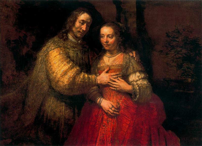 Rembrandt. La novia judía. 1666. Rijksmuseum. Amsterdam.