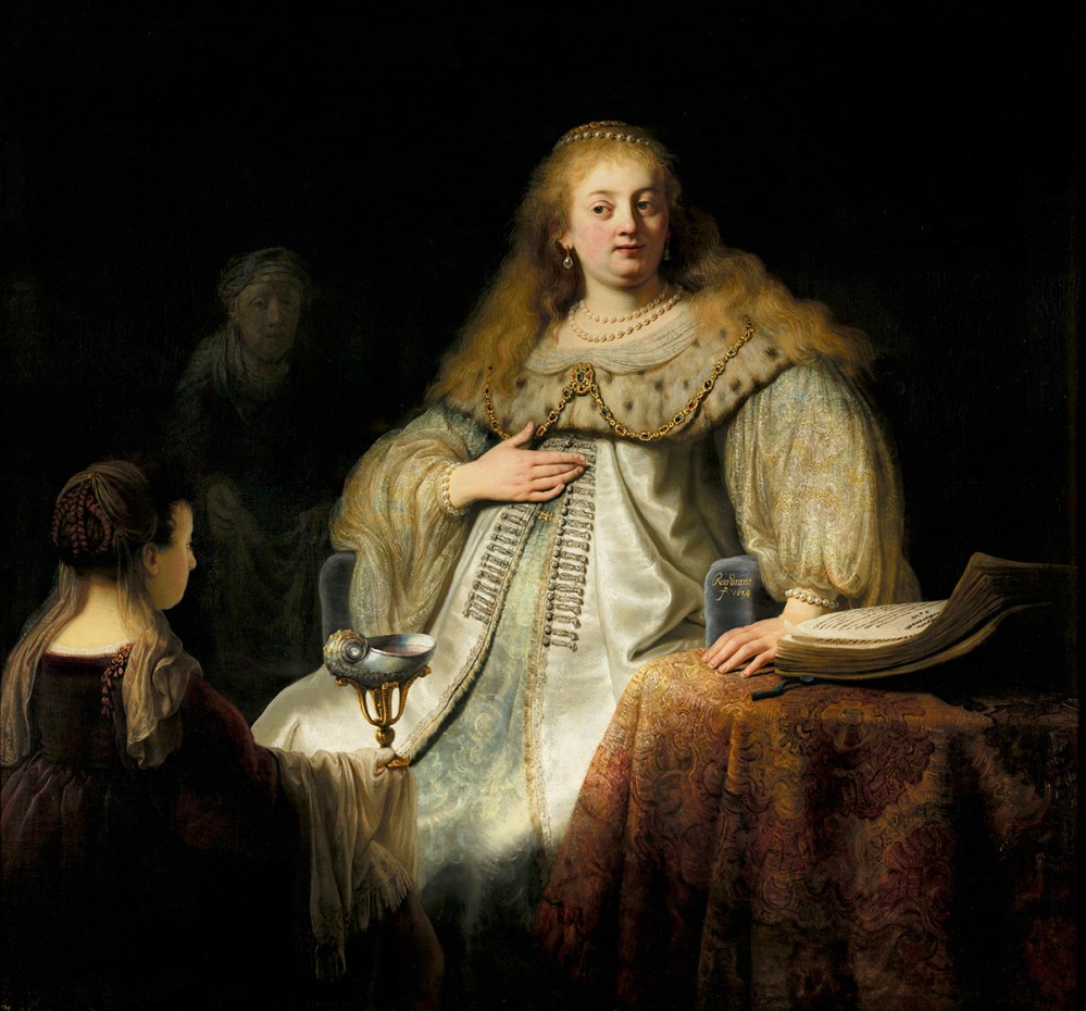 Rembrandt. Judit en el banquete de Holofernes. Museo del Prado.