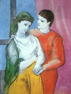 Pablo Picasso. Los amantes. 1923. National Gallery. Washington.