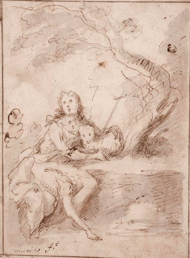 Bartolomé Esteban Murillo. San Juan Bautista en el desierto. Segunda mitad del siglo XVII. Museo Nacional del Prado.. Madrid.