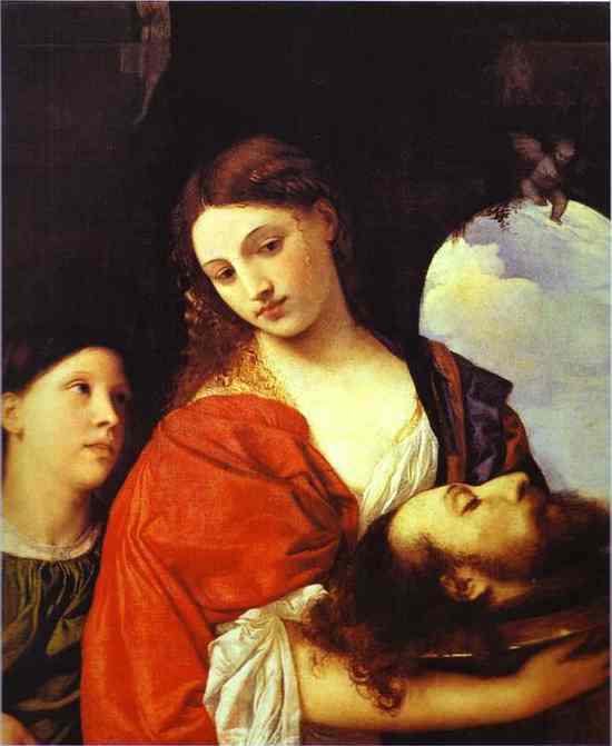 Tiziano. Salomé con la cabeza de Juan el Bautista. Hacia 1515. Galleria Doria Pamphili. Roma.