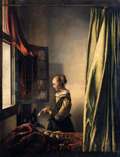 Johannes Vermeer. Mujer leyendo una carta. 1657. Gymäldegalerie. Dresde.