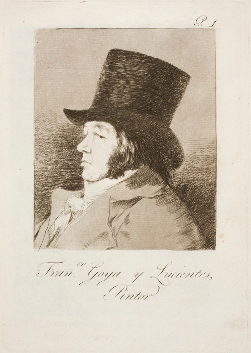 Francisco de Goya. Capricho nº 1: Francisco Goya y Lucientes, Pintor. 1799. Museo del Prado.