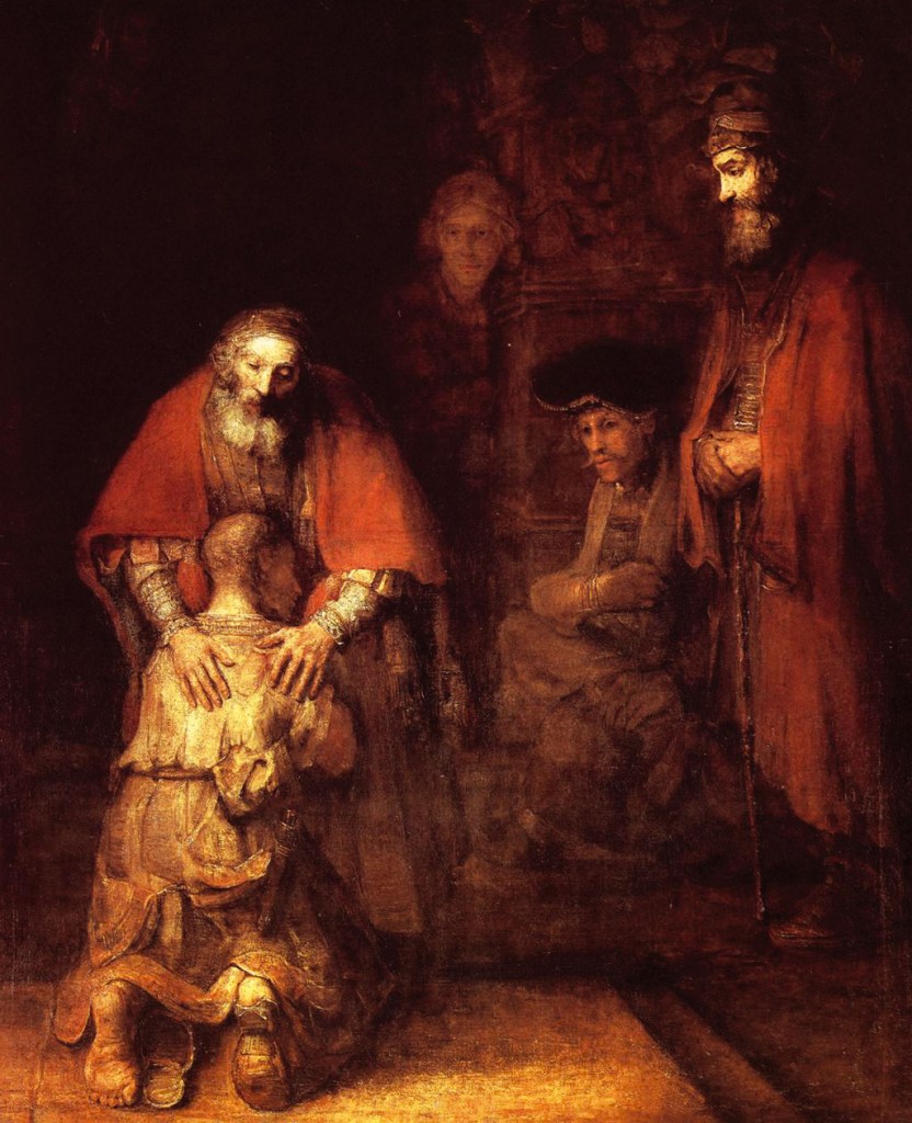 Rembrandt. El regreso del hijo pródigo hacia 1662 . Museo del Heritage. San Petersburgo.
