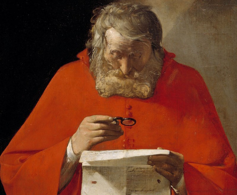 Georges de la Tour. San Jerónimo leyendo una carta. Museo del Prado. Madrid.