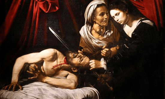 Caravaggio (Atribuido) Judith y Holofernes. Hacia 1600. Colección particular