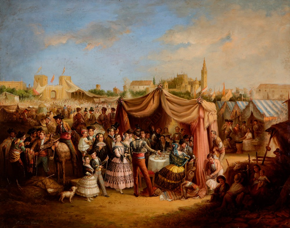 Manuel Rodríguez de Guzmán. La Feria de Sevilla. 1853. Patrimonio Nacional.