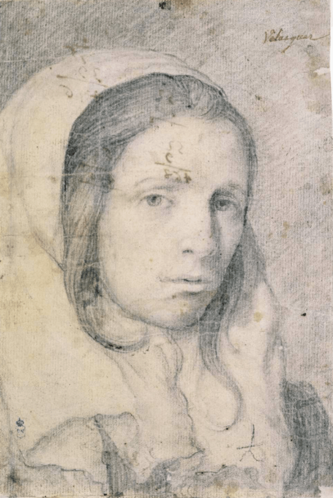 Diego Rodríguez de Silva Velázquez. Cabeza de muchacha. Hacia 1620-1622. Biblioteca Nacional de España. Madrid.