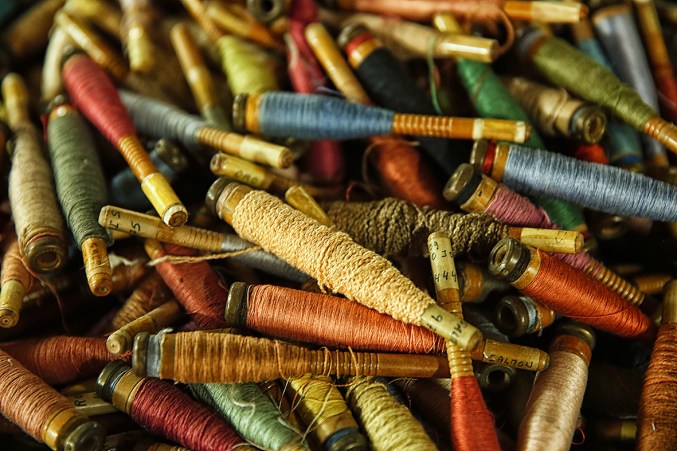 Hilos de colores. Museo de la Seda de Moncada. Valencia.