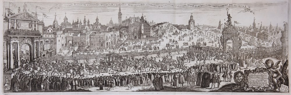 Pedro Tortolero. Entrada de Felipe V en Sevilla en 1729. 1766. Biblioteca de la Universidad de Sevilla.