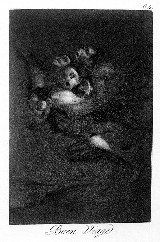 Francisco de Goya. “Buen viaje”. Caprichos. 1799. Museo Nacional del Prado.