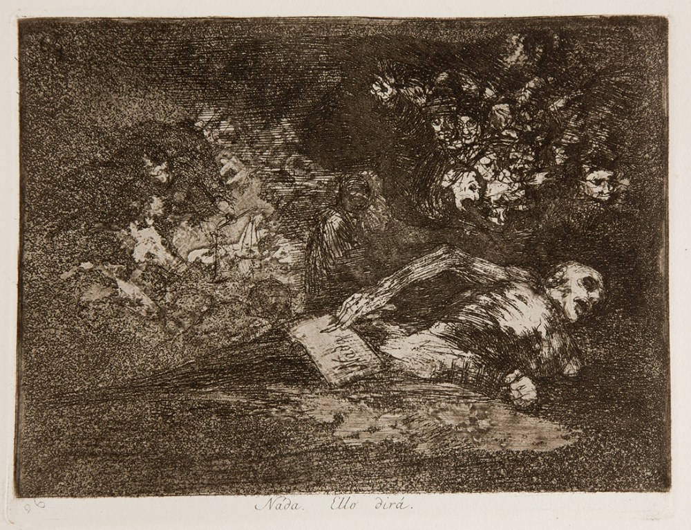 Francisco de Goya. “Nada”. Disparates. 1814-1815. Museo Nacional del Prado.