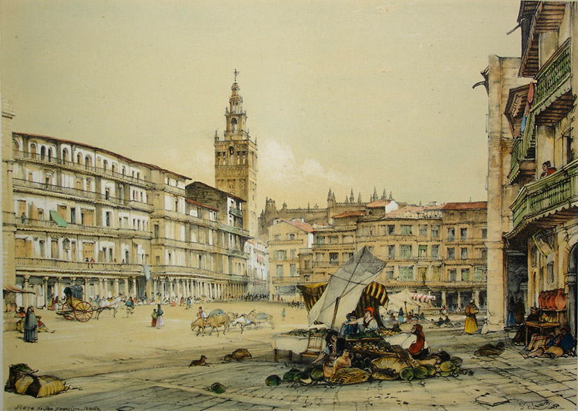 John Frederick Lewis. Plaza de San Francisco. 1836.
