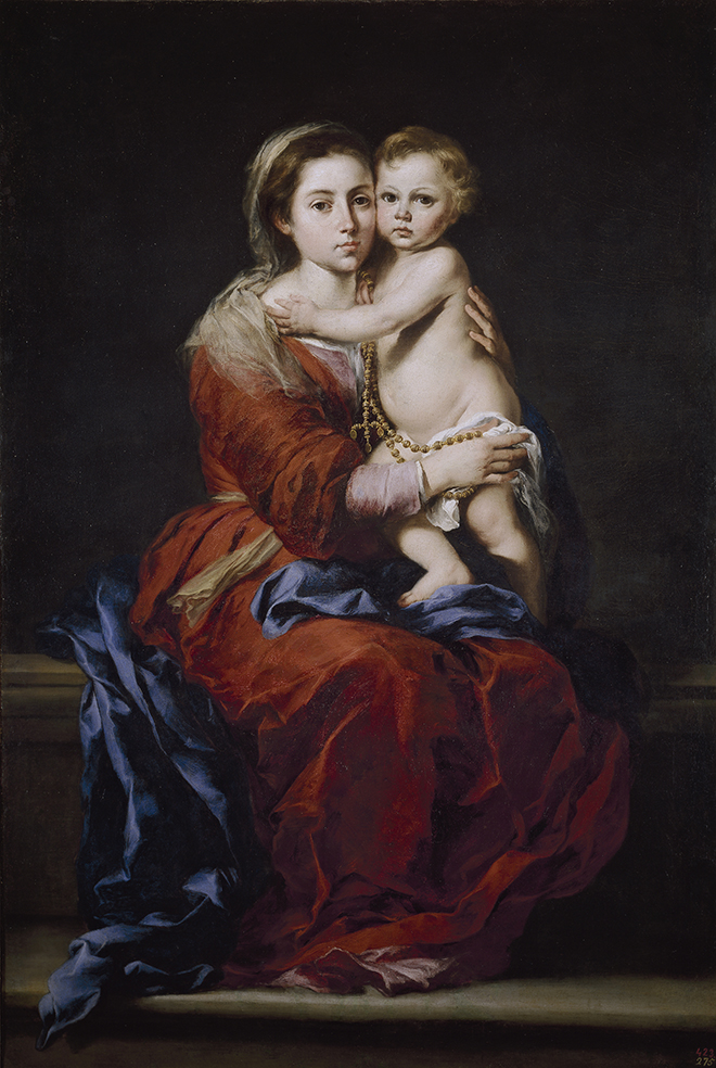 Bartolomé Esteban Murillo. Virgen del Rosario.1650-1655. Museo del Prado. Madrid.