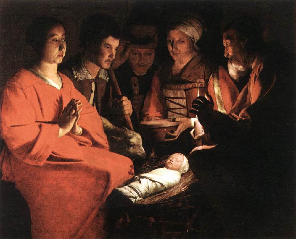 Georges de La Tour. Adoración de los pastores. Hacia 1645. Museo del Louvre. Paris.