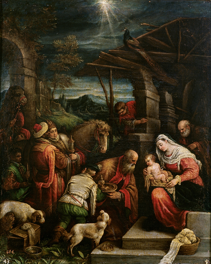 Jacopo Bassano. Adoración de los Magos. Segunda mitad del siglo XVI. Museo del Prado. Madrid.