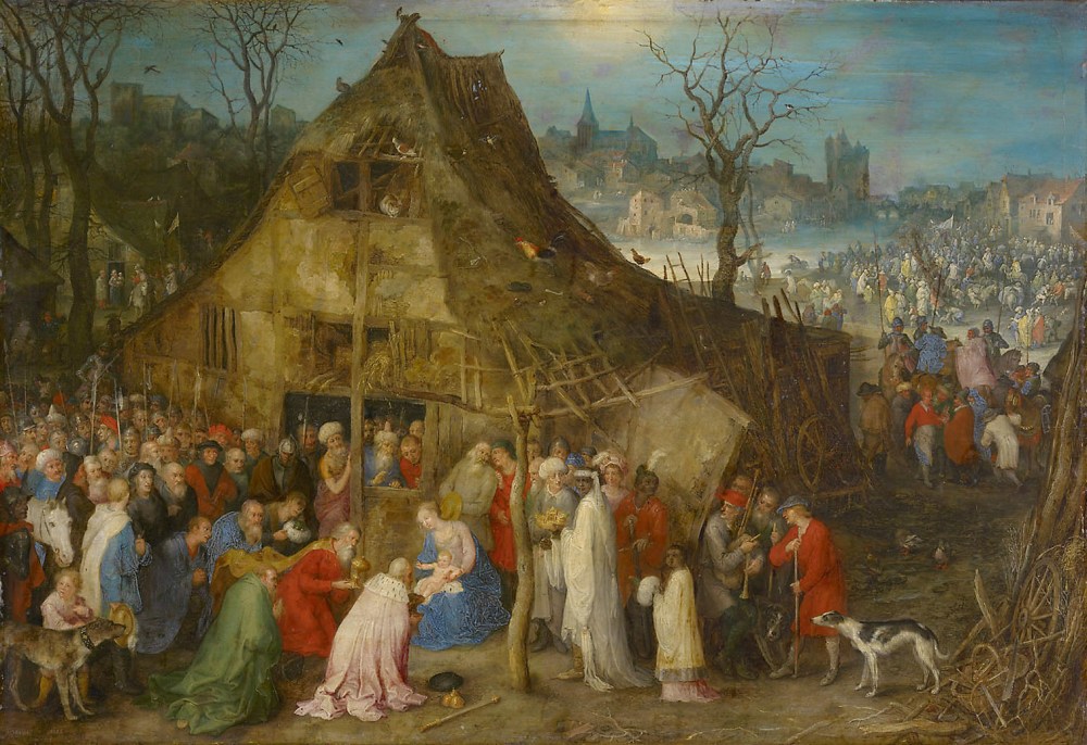 Jan Bruegel, el viejo. La Adoración de los Magos. 1598. Kunsthistorisches Museum. Viena.