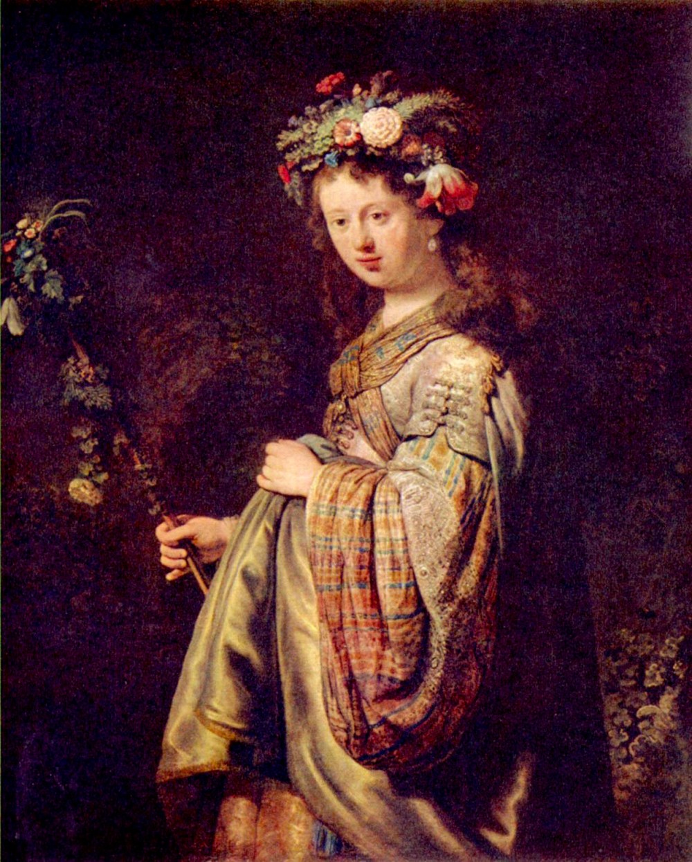Rembrandt Harmensz van Rijn. Flora. 1634. Museo del Hermitage.
