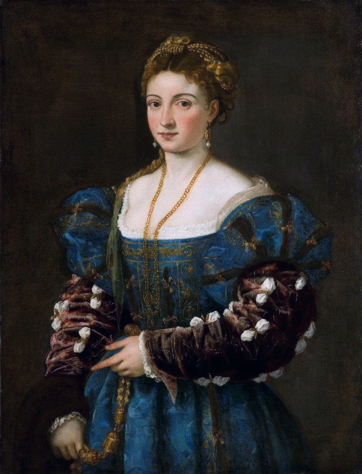 Tiziano Vecellio. La bella. Retrato de Isabella d´Este. c. 1536. Palacio Pitti. Florencia.
