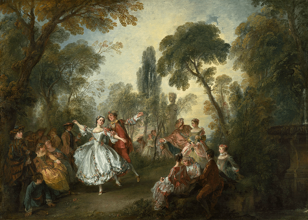 Nicolas Lancret. Danza de la Camargo. Hacia 1730. National Gallery of Art. Washington.