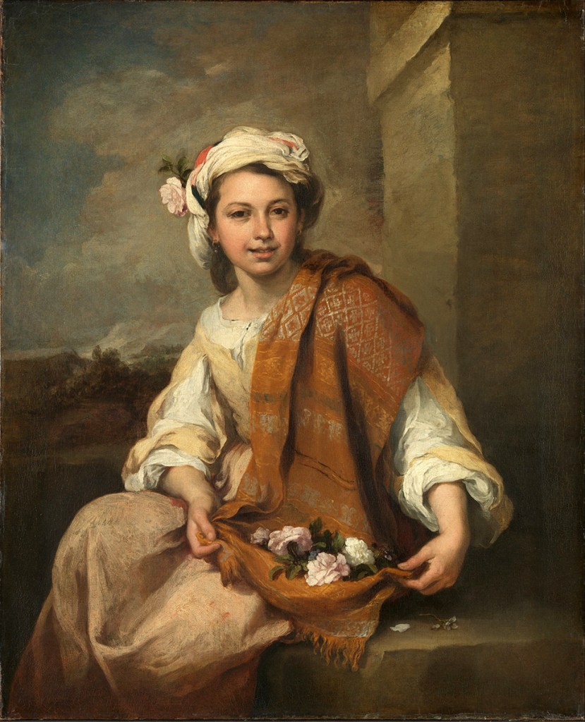 Bartolomé Esteban Murillo. Muchacha con flores. 1665-1670. Dulwich Picture Gallery. Londres.